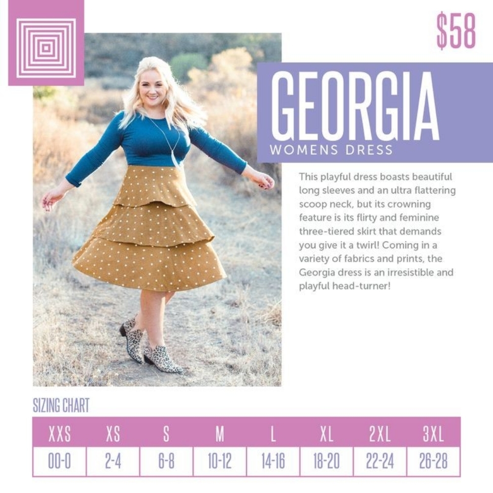 BLACK LuLaRoe Long Sleeve Georgia Dress